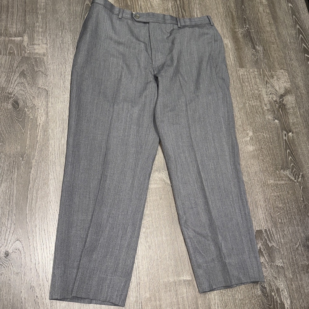 Brooks Brothers 37x26 Gray 100% Wool Madison Dress Mens Pants Slacks Chino